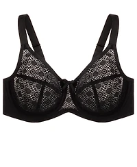 Glamorise Plus Full Figure Wonderwire Lace Comfort Bra 9855