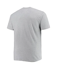 Men's Heathered Gray Brooklyn Nets Big and Tall Heart Soul T-shirt