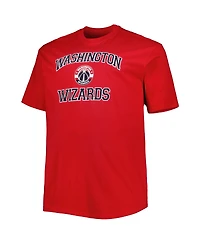 Men's Red Washington Wizards Big and Tall Heart Soul T-shirt
