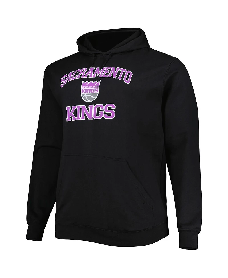 Men's Black Sacramento Kings Big and Tall Heart Soul Pullover Hoodie