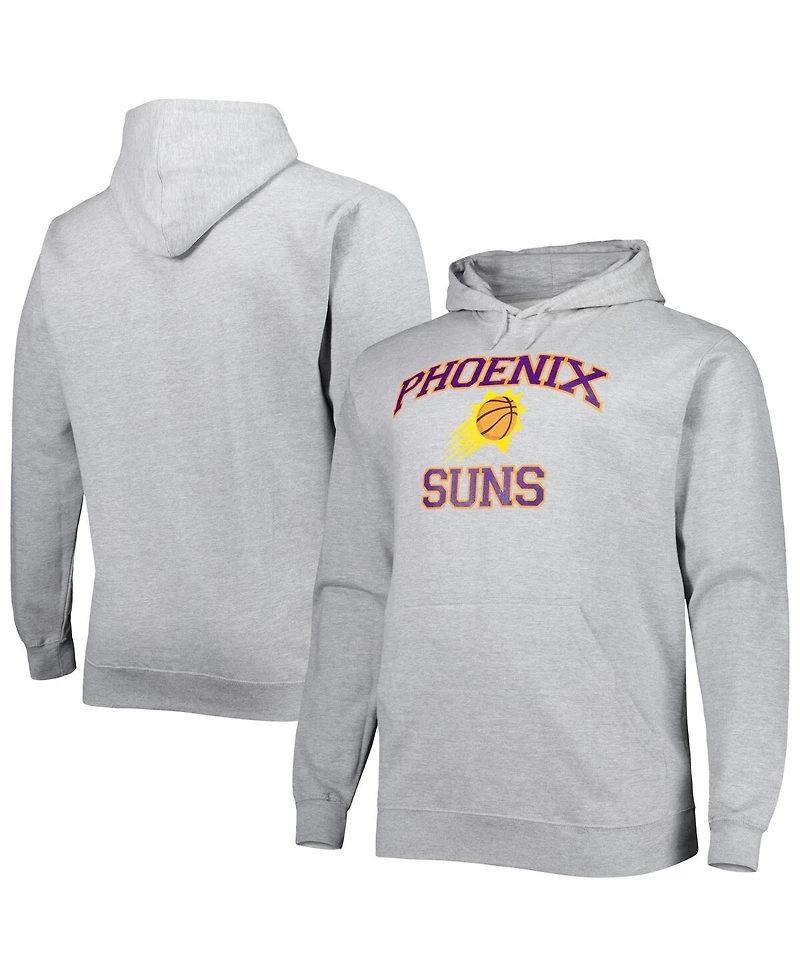 Men's Heathered Gray Phoenix Suns Big and Tall Heart Soul Pullover Hoodie