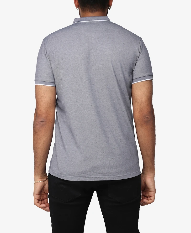 X-Ray Men's Comfort Zip-Neck Tipped Polo Shirt