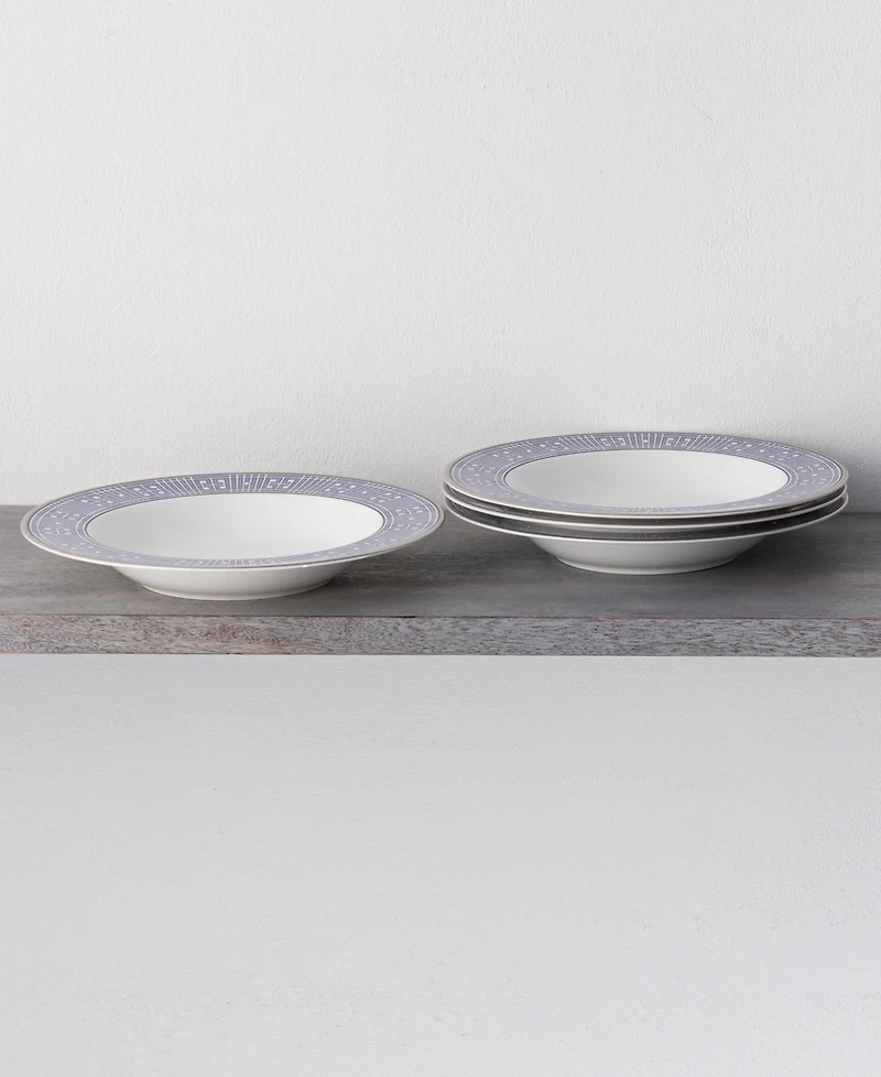 Noritake Infinity Blue 4 Piece Soup Bowl Set 12 oz, Service for 4