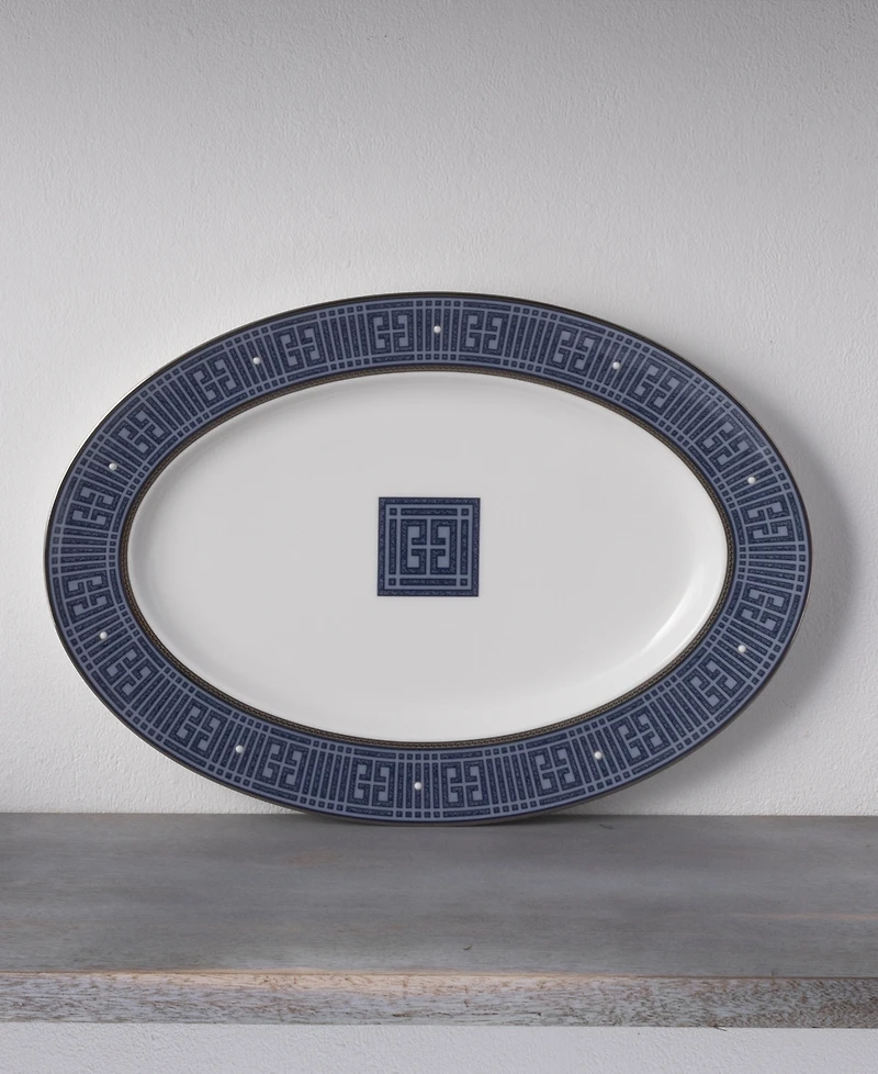 Noritake Infinity Blue Oval Platter