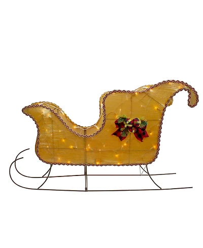 Northlight Lighted Shiny Christmas Sleigh Outdoor Yard Decoration, 36"