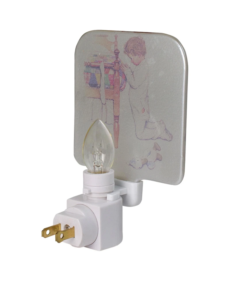Northlight Norman Rockwell "a Christmas Prayer" Glass Night Light, 6"