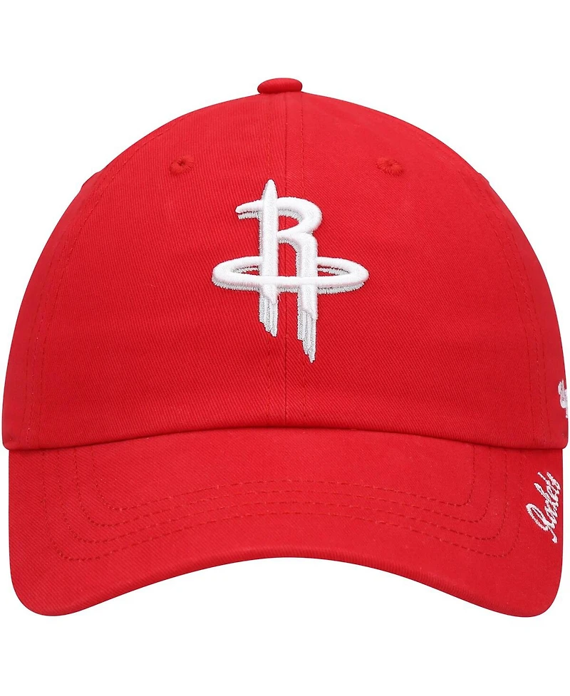 Women's '47 Red Houston Rockets Miata Clean Up Logo Adjustable Hat