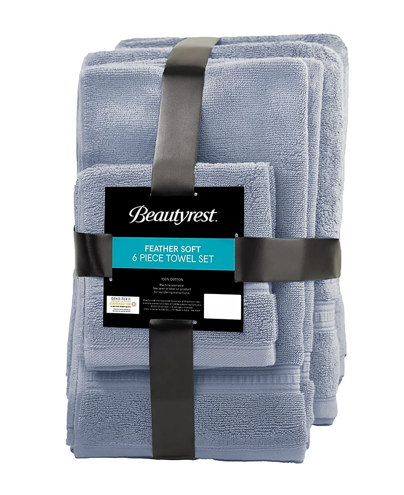 Closeout! Beautyrest Plume Feather Touch Cotton 6-Pc. Bath Towel Set