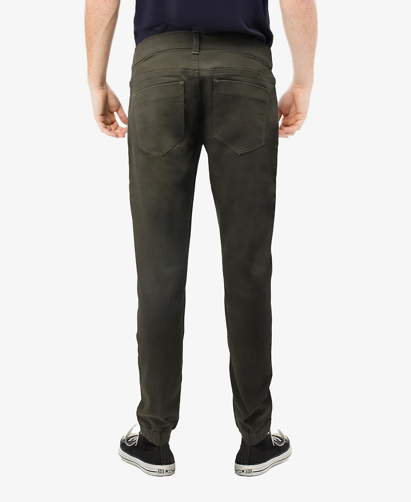 X-Ray Men's Elastic Waist Cuff Twill Pants