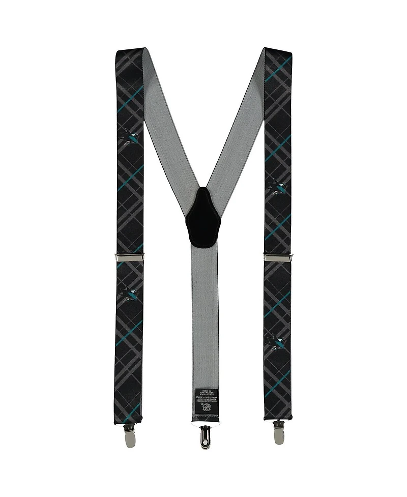 Men's Black San Jose Sharks Suspenders