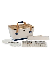 Picnic Time Boardwalk 15-Piece Picnic Basket Set, Service for 4
