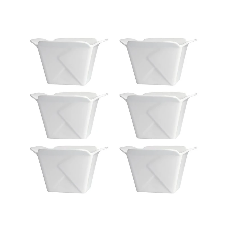Fortessa Melamine Street Eats Take Out Bowls, Set of 6