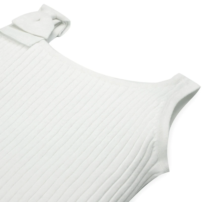 Hope & Henry Baby Girls Sleeveless Sweater Tank with Bow