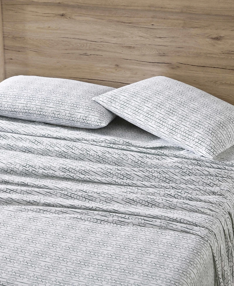 Closeout! Eddie Bauer Printed Cotton Flannel -Pc. Sheet Set