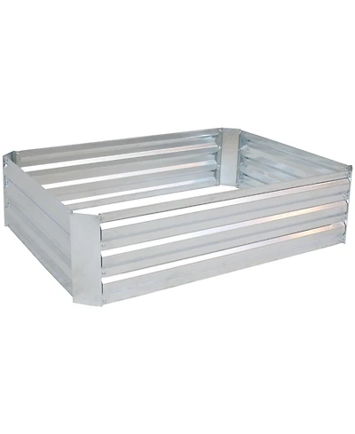 11.75" H Raised Metal Garden Bed - Galvanized Raised Garden Bed Outdoor for Vegetables and Flowers - Silver