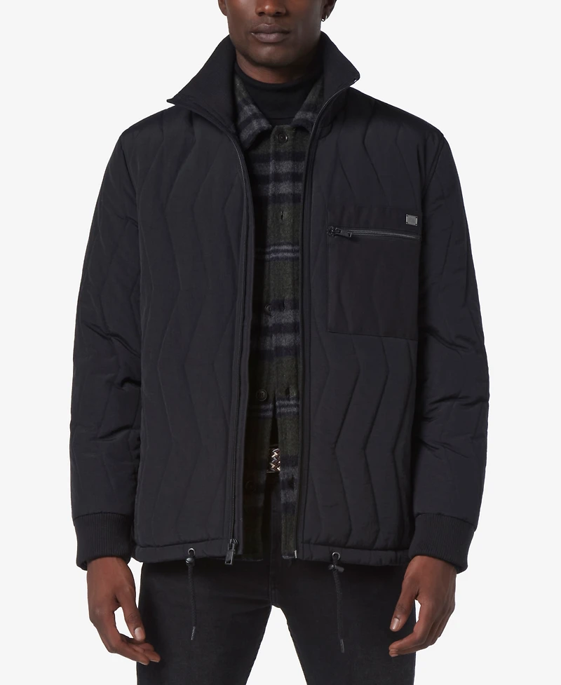 Marc New York Men's Floyd Zig-Zag Quilted Blouson Jacket