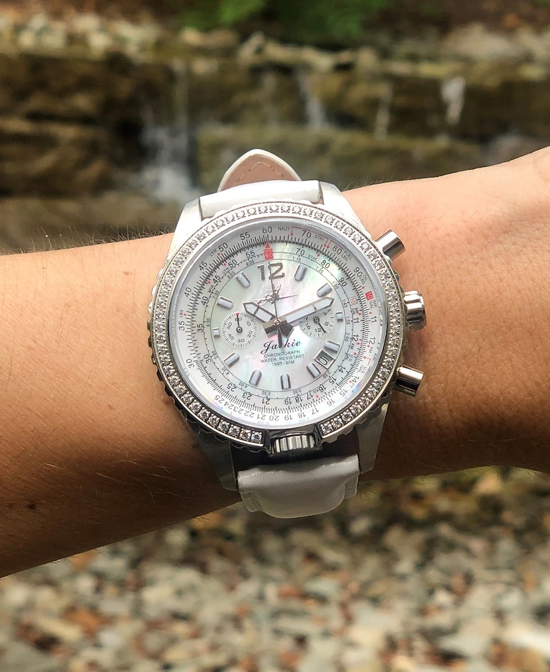 Abingdon Co. Women's Jackie Chronograph Multifunctional Stainless Steel Bracelet Watch 41-1/2mm
