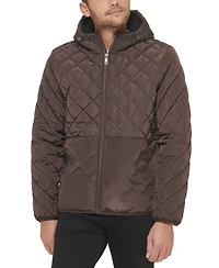 Kenneth Cole Men's Diamond Quilted Hooded Jacket