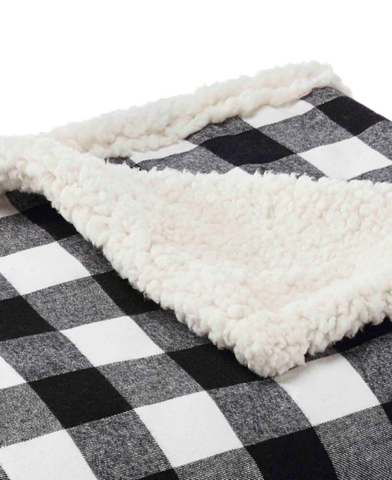 Eddie Bauer Cabin Plaid Cotton Yarn Dyed Flannel Pillow and Throw Set