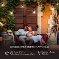 Brightech Ambience Pro 24 ft. Indoor/Outdoor Incandecent Weatherproof 11-Watt String Lights