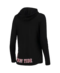 Women's Colosseum Black Alabama Crimson Tide My Lover Hoodie Long Sleeve T-shirt