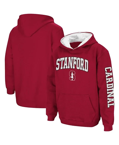 Youth Boys Colosseum Cardinal Stanford 2-Hit Team Pullover Hoodie