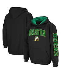 Youth Boys Colosseum Black Oregon Ducks 2-Hit Team Pullover Hoodie