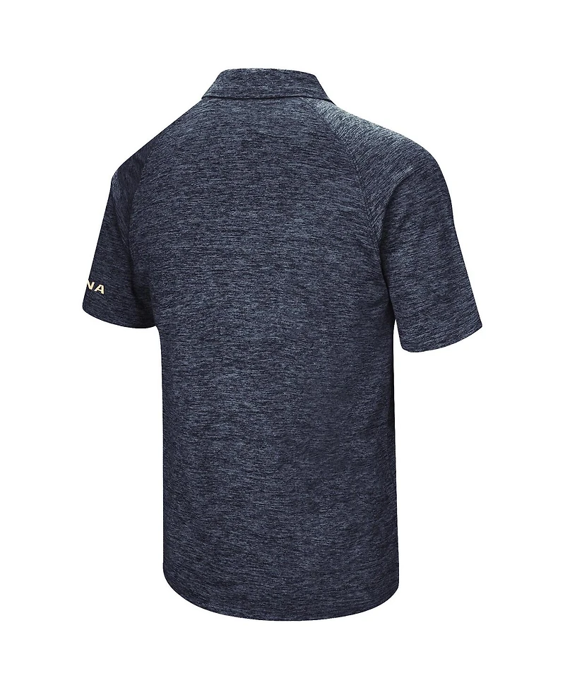 Men's Colosseum Heathered Navy Midshipmen Down Swing Polo Shirt