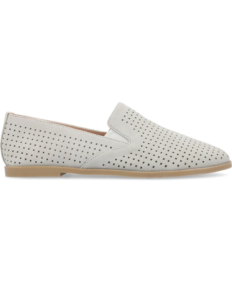 Journee Collection Women's Lucie Perforated Slip On Loafers