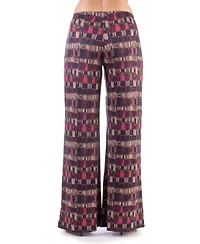 24seven Comfort Apparel Women's Elastic Waist Palazzo Pants