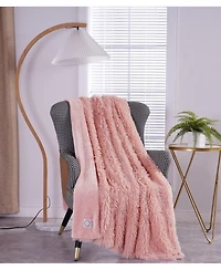 BCBgeneration Shaggy Reversible to Plush Throw, 50" x 70", Exclusively at Macy's