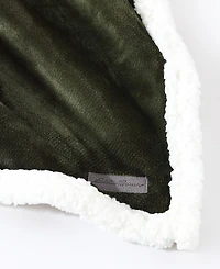 Eddie Bauer Pine Plaid Ultra Soft Plush Fleece Reversible Throw, 60" x 50"