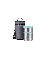 Lille Home 32OZ Vacuum Insulated Stackable Lunch Box With Lunch Bag, Blue
