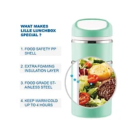 Stackable Compartment Lunch Box With Lunch Bag, Cutlery Set
