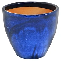 Resort Outdoor/Indoor High-Fired Glazed Uv- and Frost-Resistant Ceramic Flower Pot Planter with Drainage Holes