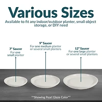 Outdoor/Indoor High-Fired Glazed Uv- and Frost-Resistant Ceramic Flower Pot Planter Saucers