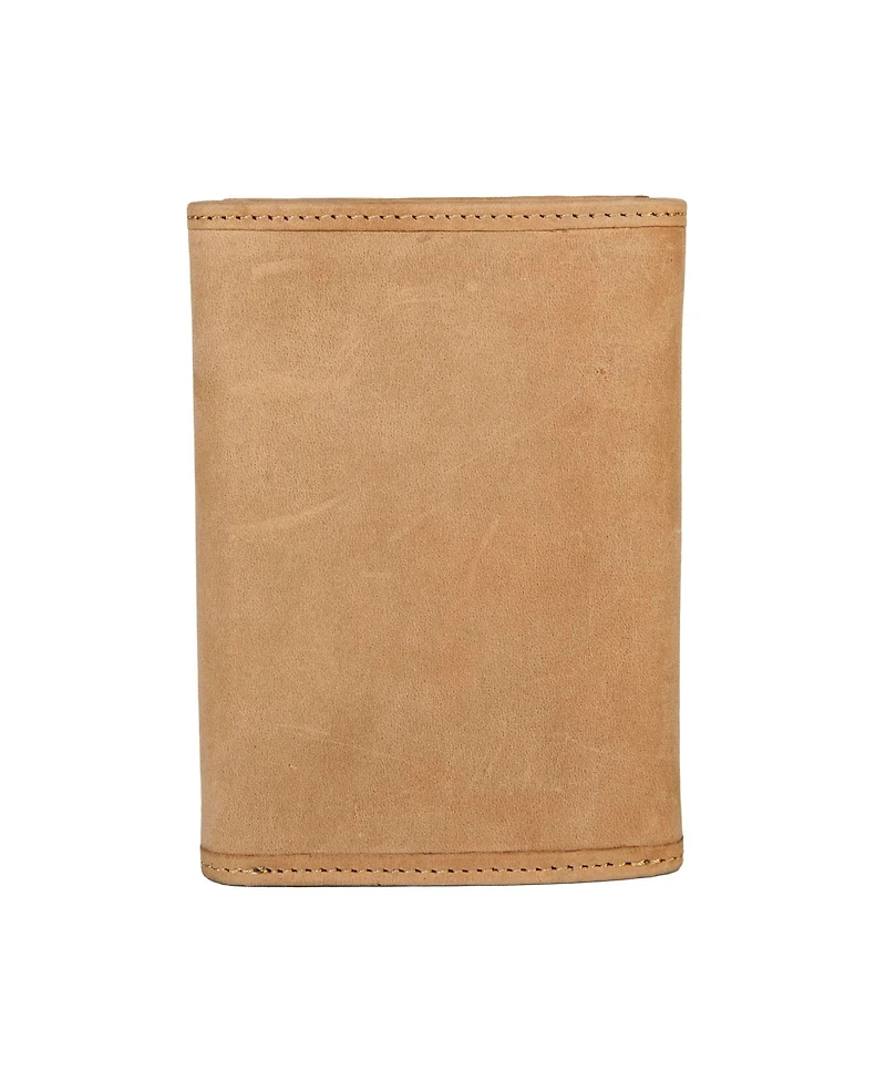 Lucky Brand Men's Flag Embossed Leather Trifold Wallet