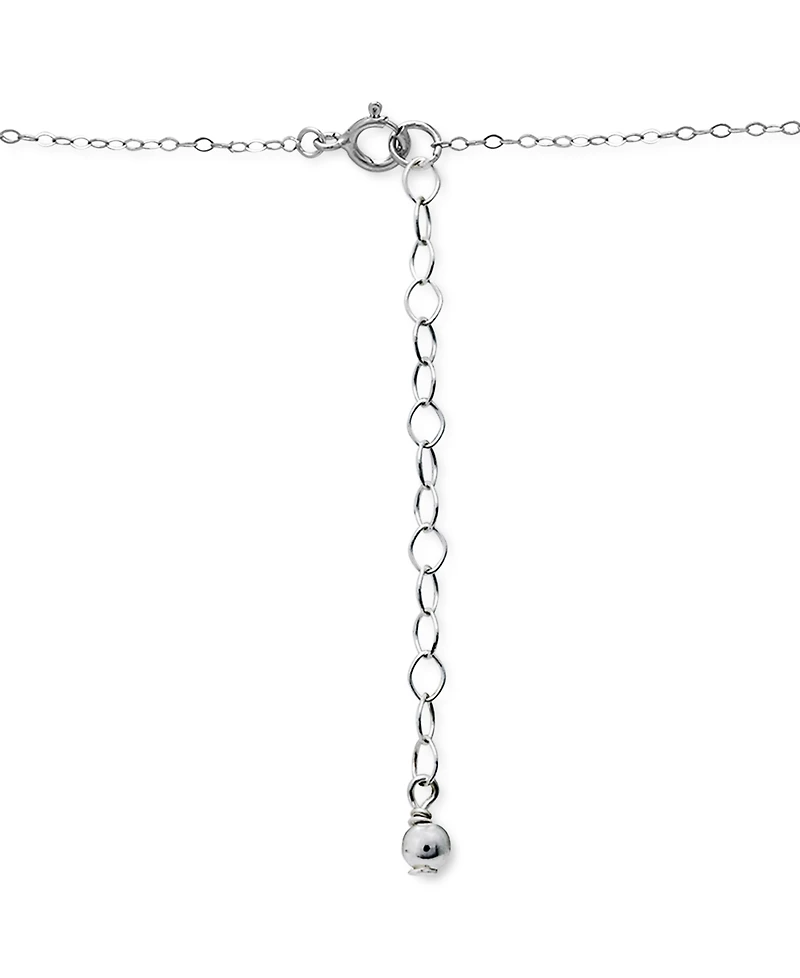 Giani Bernini Onyx Teardrop Pendant Necklace Sterling Silver, 16" + 2" extender, (Also Blue Howlite & Sodalite), Created for Macy's