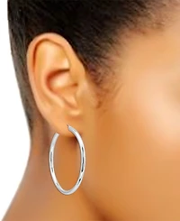 Giani Bernini Round Polished Large Hoop Earrings, 70mm, Created for Macy's