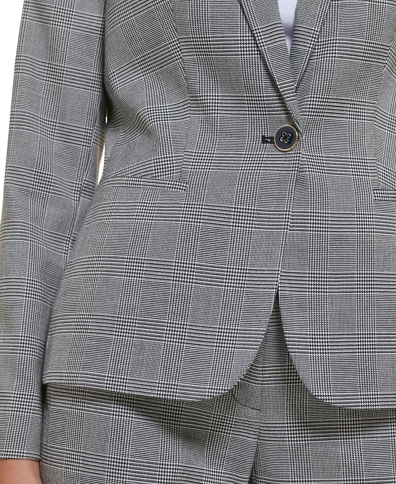 Tommy Hilfiger Women's Glen Plaid Single-Button Blazer