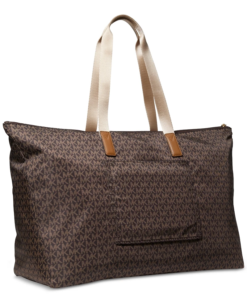 Michael Kors Logo Jet Set Travel Large Packable Nylon Tote