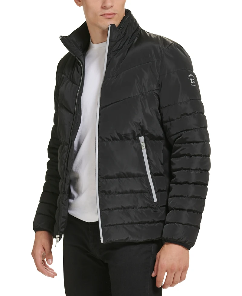 Kenneth Cole Men's Mixed Quilted Puffer Jacket