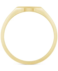 Men's Diamond Polished Signet Ring (1/20 ct. t.w.) in 10k Gold
