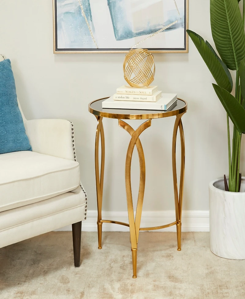 Rosemary Lane Metal Accent Table with Top, 20" x 20" x 27"
