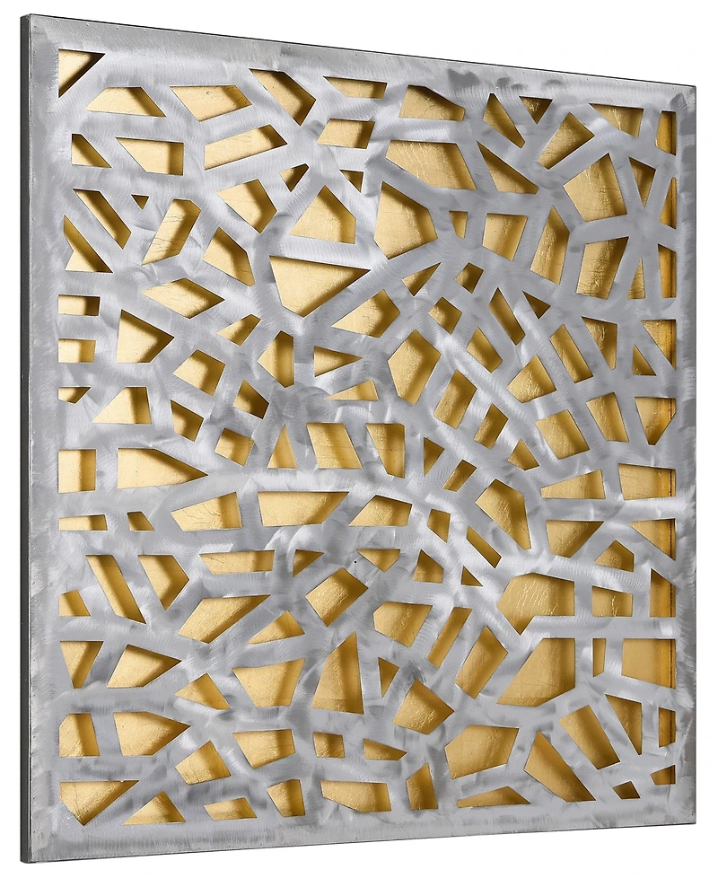 Empire Art Direct Enigma Polished Steel Leaf 3D Abstract Metal Wall Art