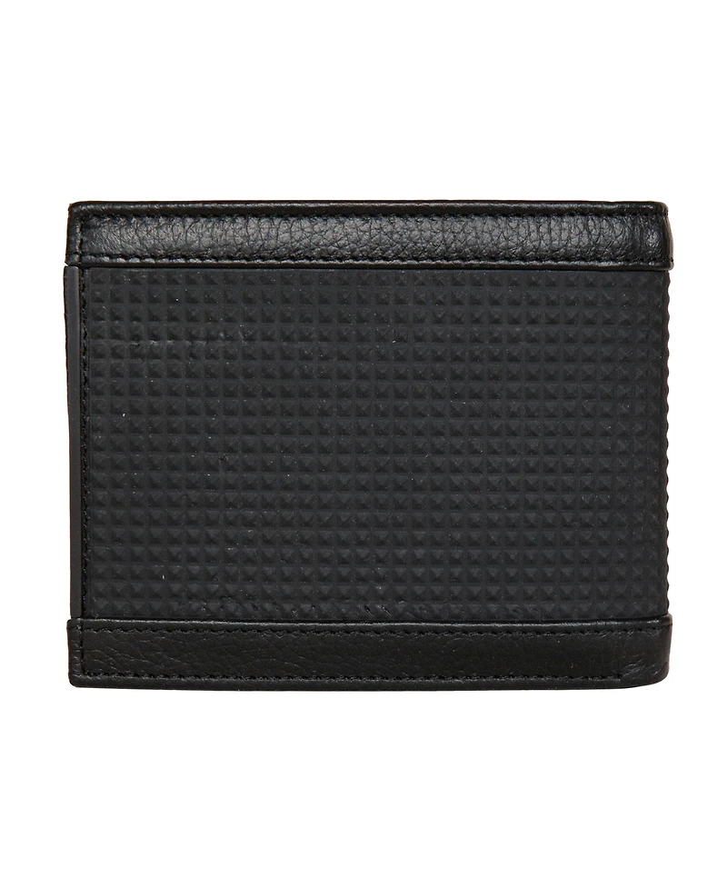Nautica Men's Logo Rubber Leather Bifold Wallet