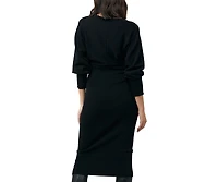 Ripe Maternity Sloane Knit Dress Black