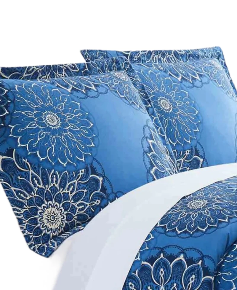 Southshore Fine Linens Midnight Floral 3-Pc. Comforter Set
