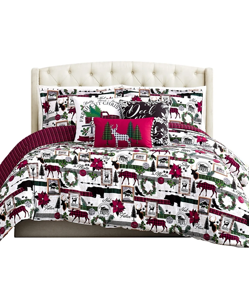 Southshore Fine Linens Merry Town Christmas Reversible 6-Pc. Comforter Set