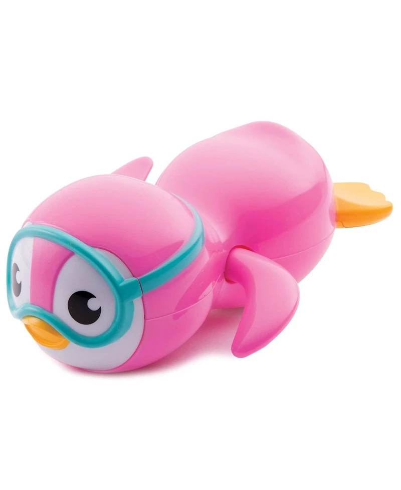 Munchkin Toddler Wind Up Swimming Penguin Baby Bath Toy, Pink
